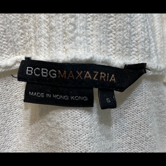 BCBG Cream Shawl Collar Sweater - Picture 12 of 13